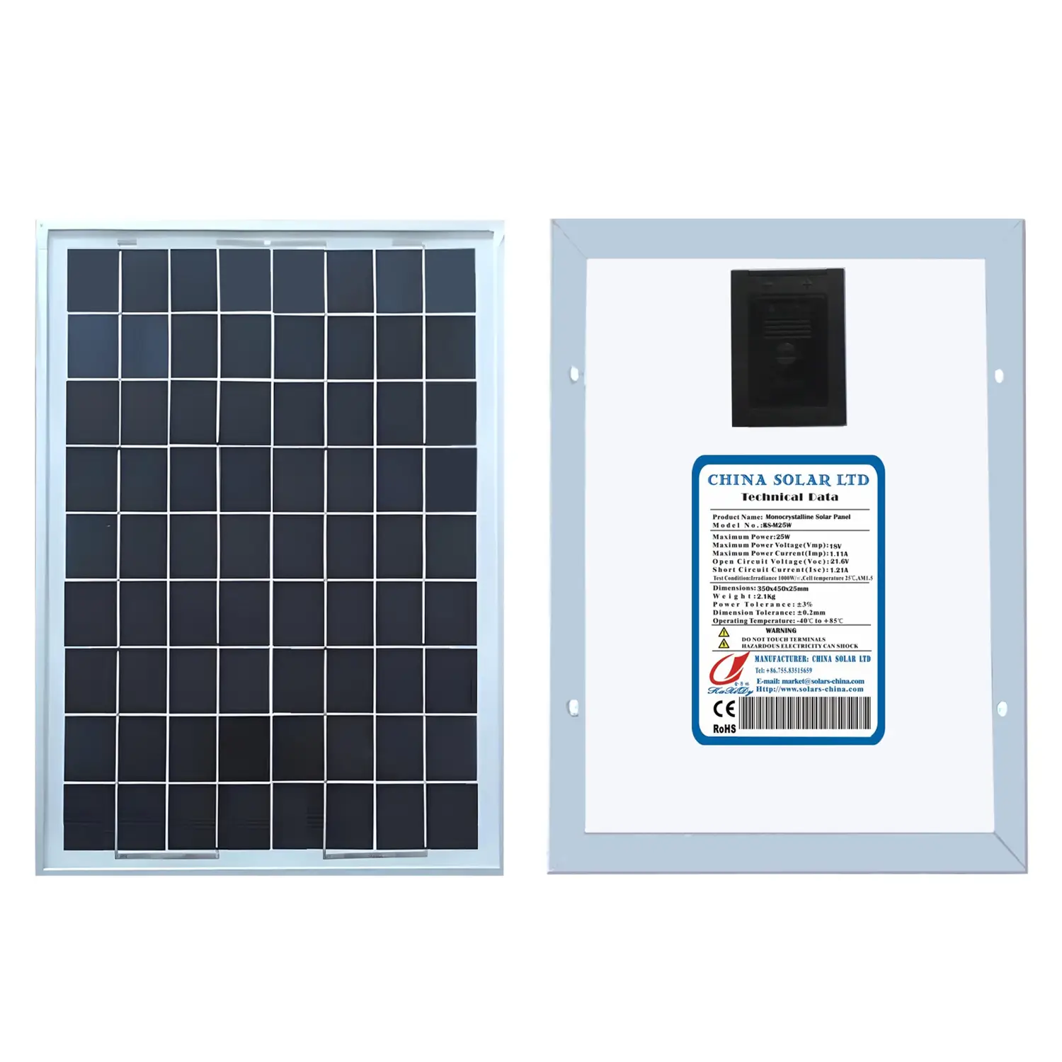 Pannello Fotovoltaico 25W