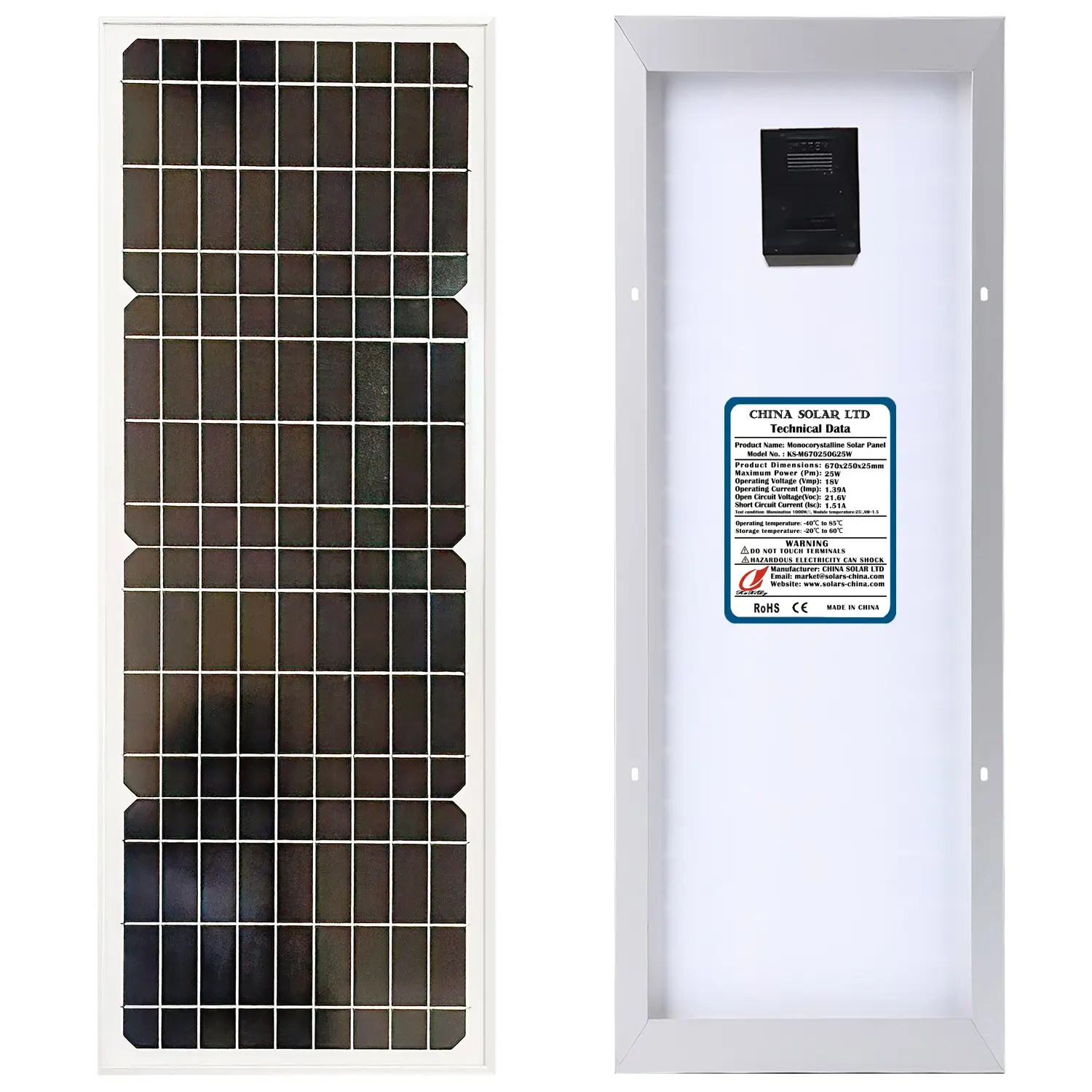 Pannelli Fotovoltaici 25W