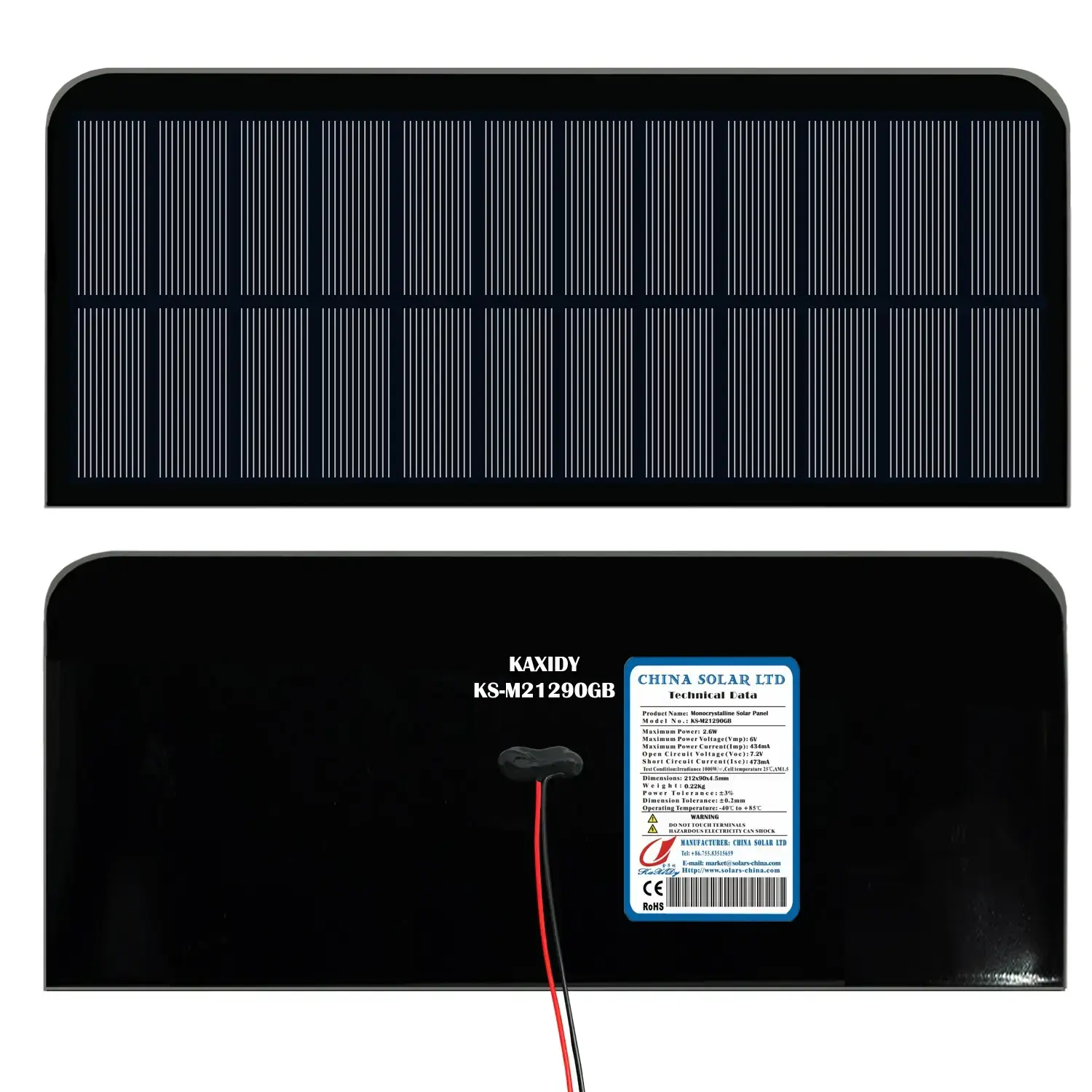 Nero Pannello Solare 6V