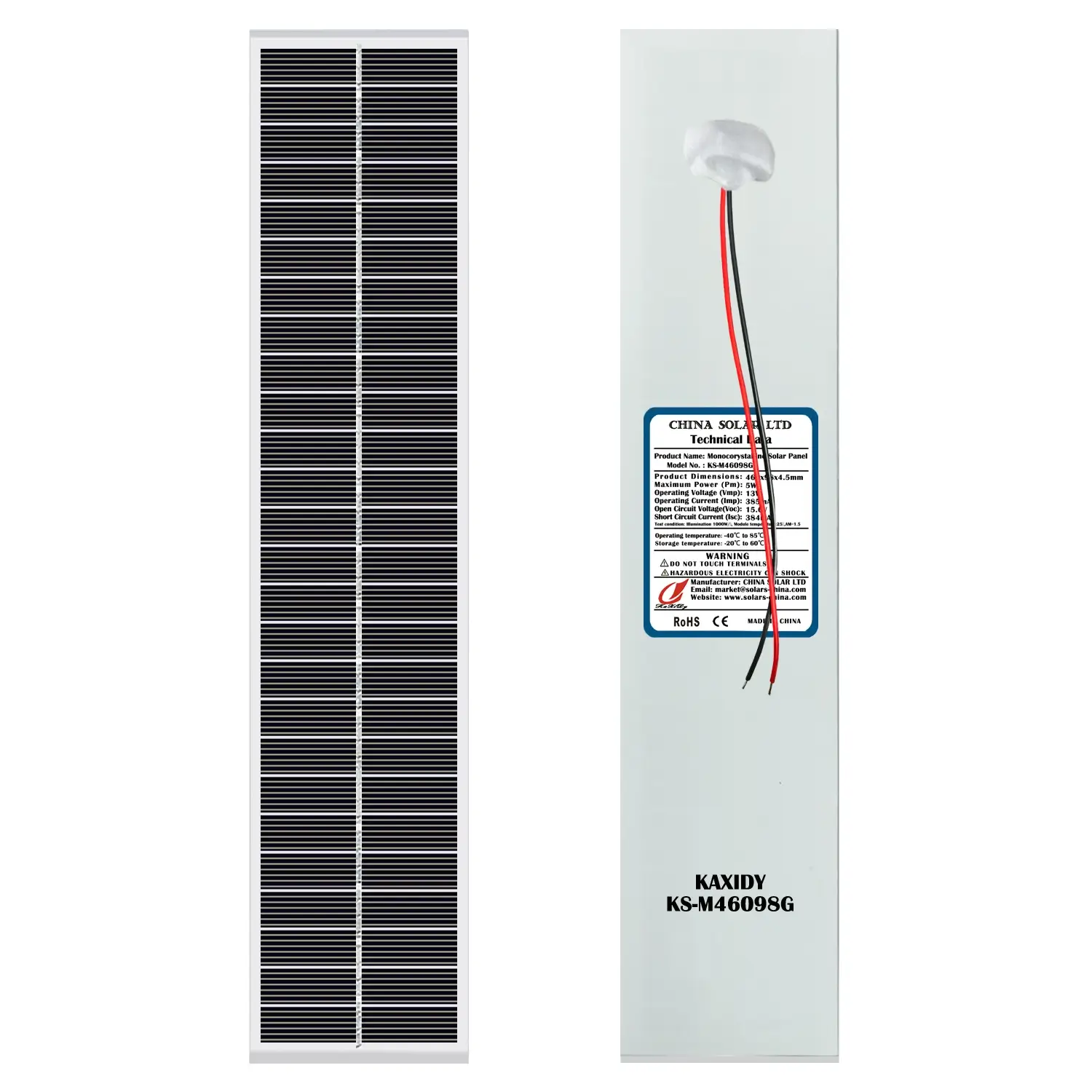 pannello solare 5W 13V