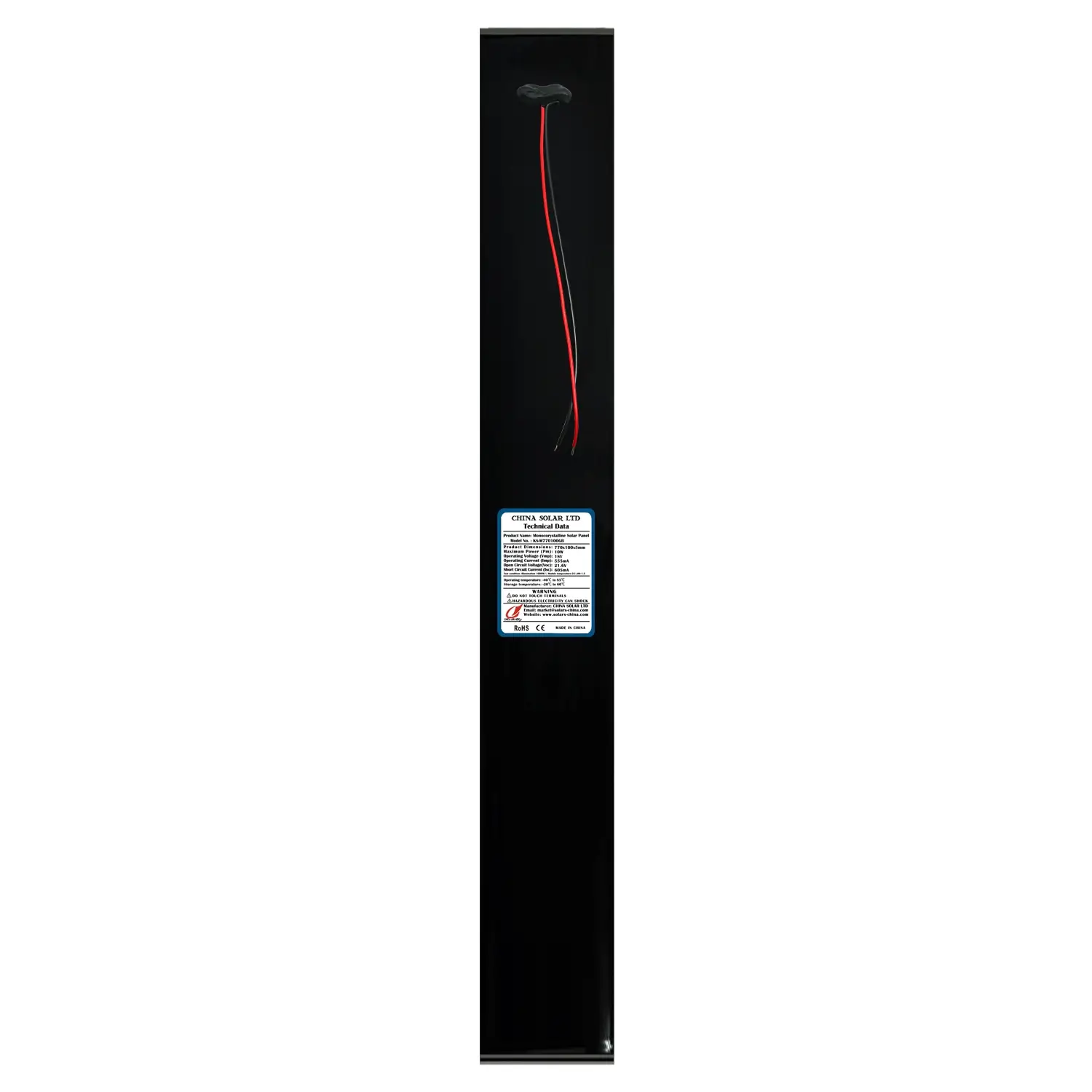 10W pannello solare nero