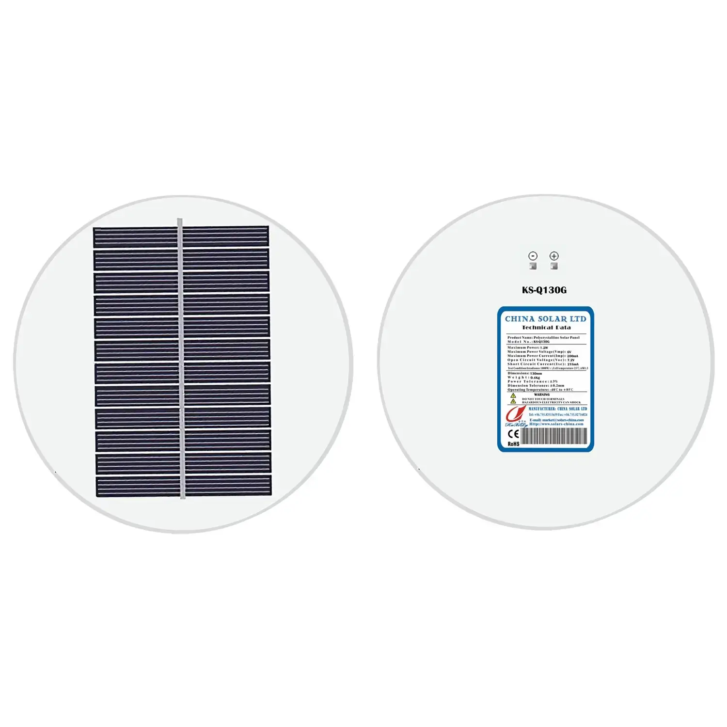 pannello solare rotondo 6V